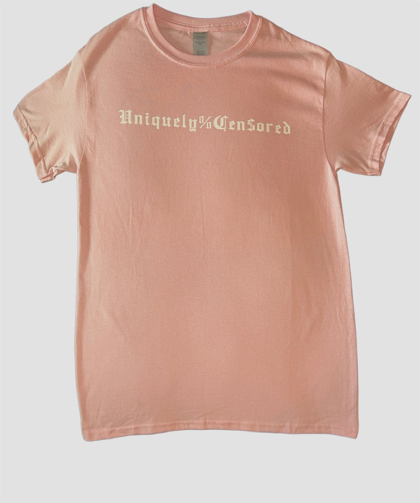 Uniquely censored logo tee